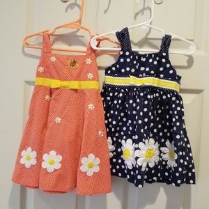 2 baby girl toddler dresses 18 months